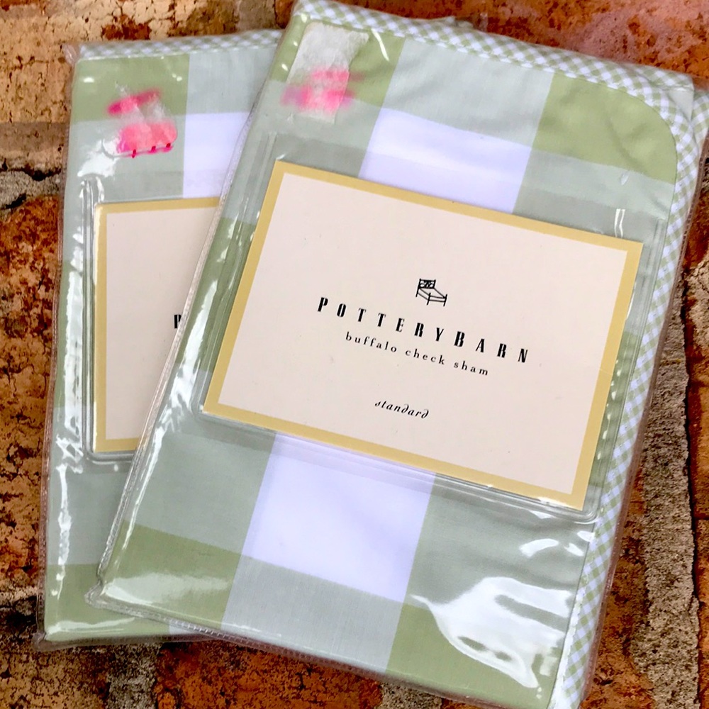 Pottery Barn Buffalo Check Shams-Standard. NEW